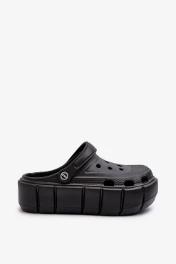 Hot Piankowe Klapki Damskie Na Platformie Czarne Itubia Damskie Klapki Basenowe|Klapki Na Platformie