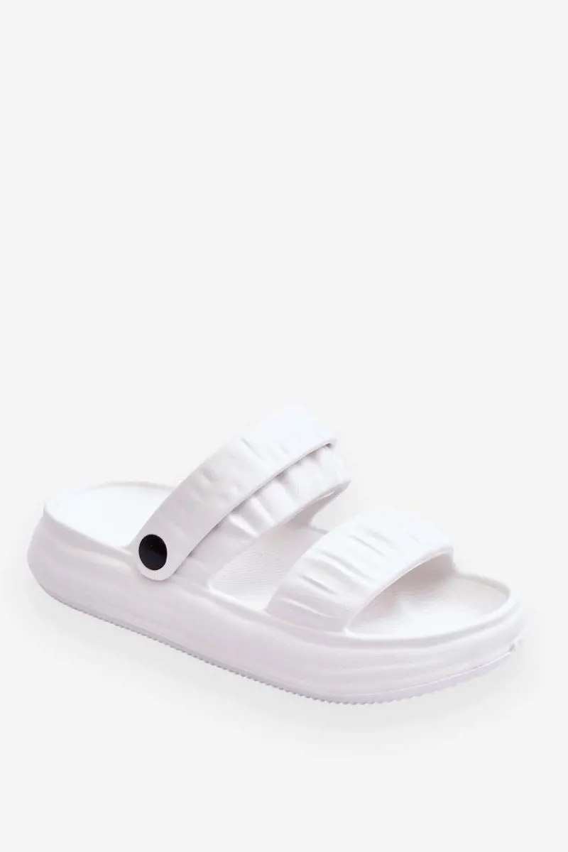 New Boto Piankowe Klapki Sandałki Białe Lirell