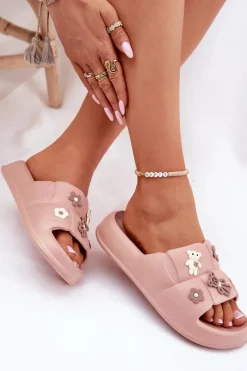 Klapki Basenowe|Klapki Na Platformie>Boto Piankowe Klapki Z Przypinkami Różowe Redienna Różowy