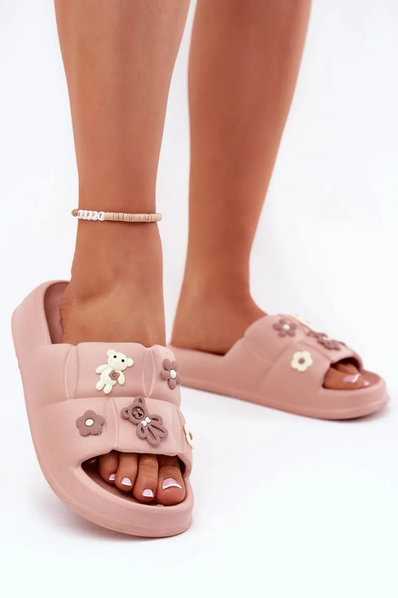 Klapki Basenowe|Klapki Na Platformie>Boto Piankowe Klapki Z Przypinkami Różowe Redienna Różowy