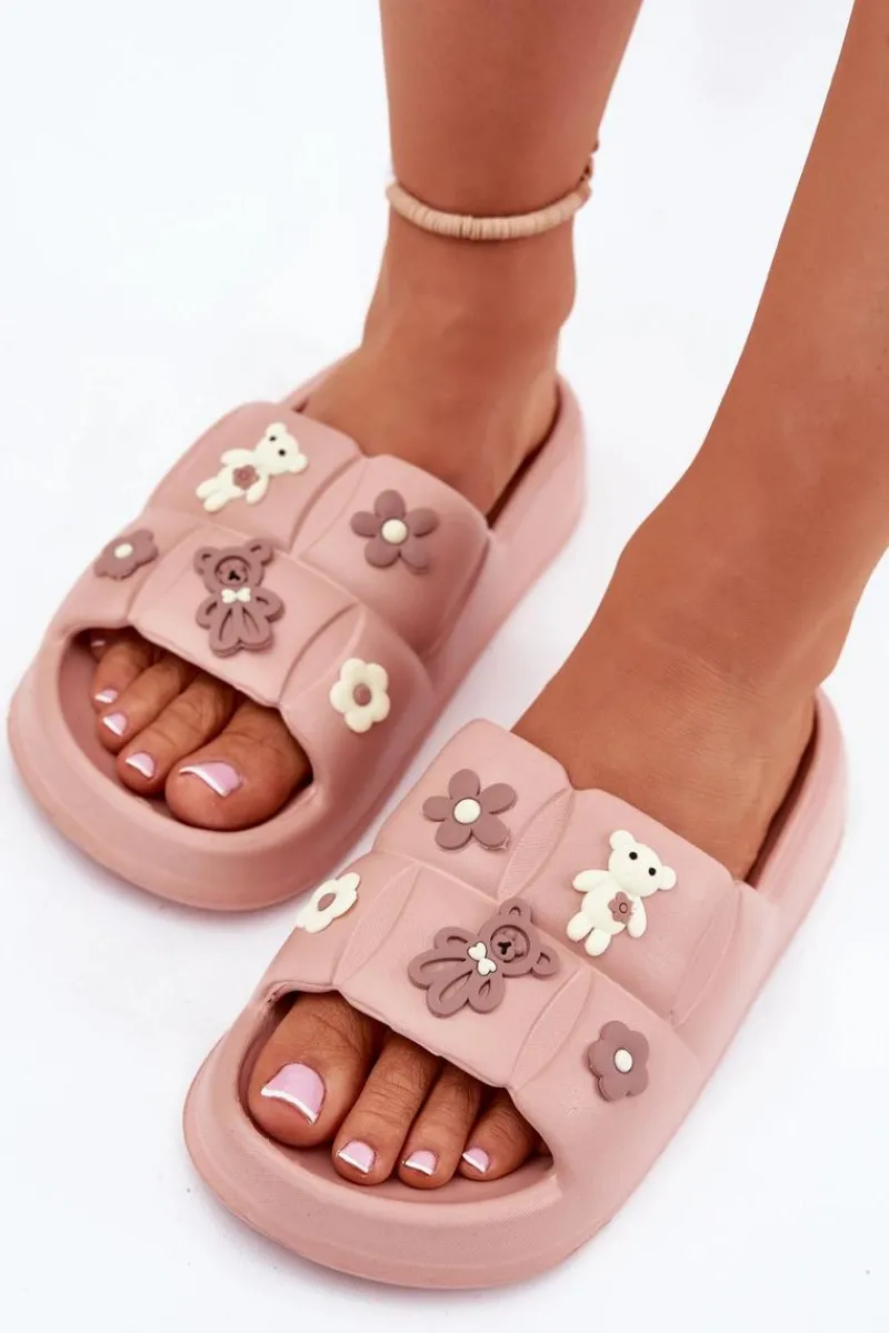 Klapki Basenowe|Klapki Na Platformie>Boto Piankowe Klapki Z Przypinkami Różowe Redienna Różowy