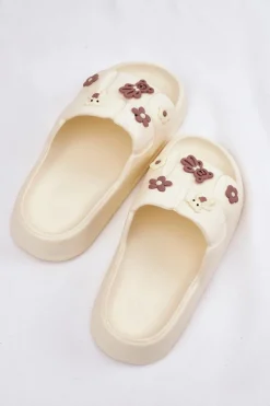 Best Boto Piankowe Klapki Z Przypinkami Ecru Redienna Biały