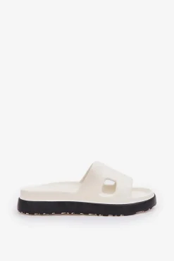 Discount Piankowe Klapki Z Wycięciami Białe Neladith Damskie Klapki Basenowe|Klapki Na Platformie