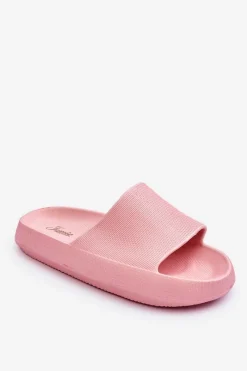 Boto Piankowe Modne Klapki Na Masywnej Platformie Różowe Linnea