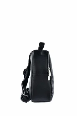 Clearance Big Star Shoes Pikowany Skórzany Plecak Big Star KK574059 Czarny