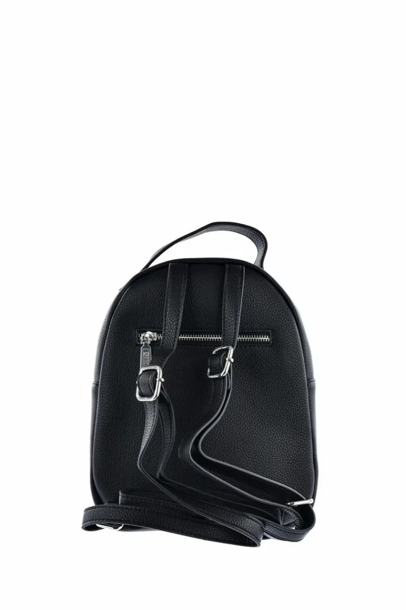 Clearance Big Star Shoes Pikowany Skórzany Plecak Big Star KK574059 Czarny