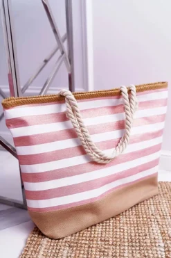 Hot Plażowa Duża Różowa Torebka Torba Damska Torebki Plażowe