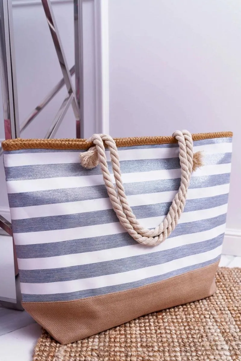 Boto Plażowa Duża Szara Torebka Torba Damska