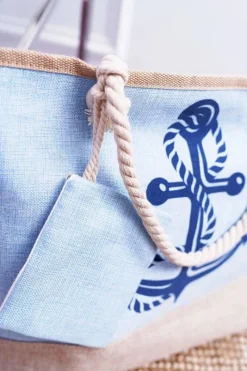 Clearance Boto Plażowa Duża Torebka Niebieska Torba Damska