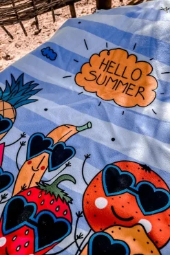 Hot Boto Plecak Torba Ręcznik 3w1 Paski Biało-Niebieskie