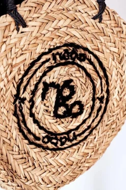 Pleciona Okrągła Torebka XK0280 Beżowa Torebki Plażowe|Torebki Nobo