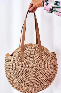 Online Boto Pleciona Torebka Boho Na Ramię BRUNO ROSSI Camel