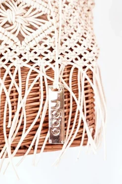 Discount Pleciona Torebka Koszyczek XK0050 Beżowa Torebki Plażowe|Torebki Nobo