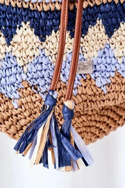 Torebki Plażowe|Torebki Nobo>Nobo Pleciona Torebka Listonoszka XK0430 Granatowa