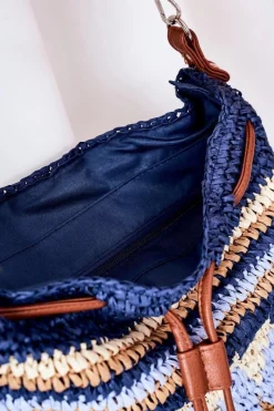 Torebki Plażowe|Torebki Nobo></noscript>Nobo Pleciona Torebka Listonoszka XK0430 Granatowa