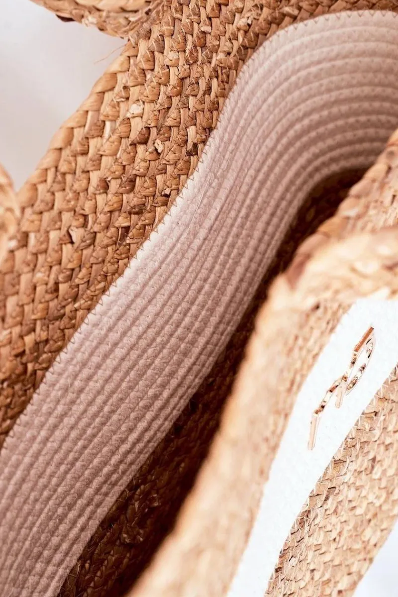 Discount Nobo Pleciona Torebka Shopper Na Plażę XK0260 Beżowa