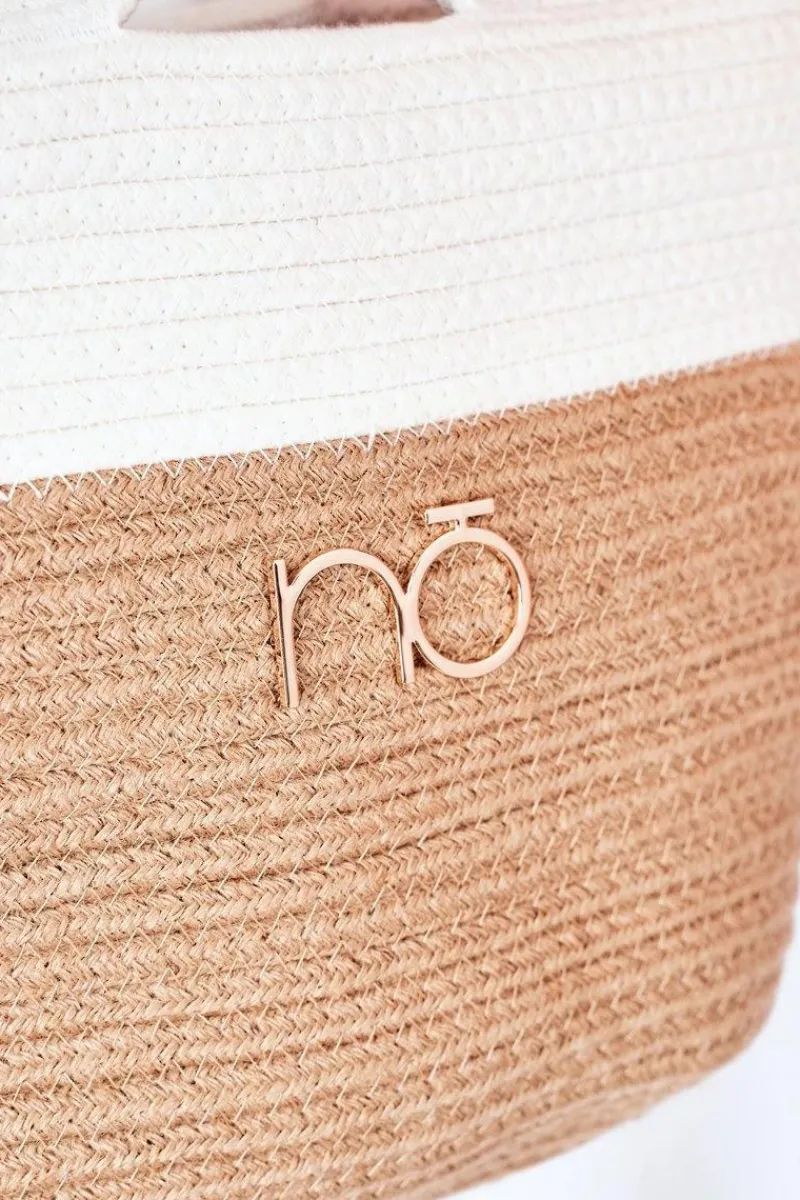 Torebki Plażowe|Torebki Nobo>Nobo Pleciona Torebka Shopper Do Ręki XK0130 Beżowa