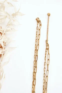 Best Podwójny Łańcuszek Z Koniczynami I Motylami Złoty Naszyjniki