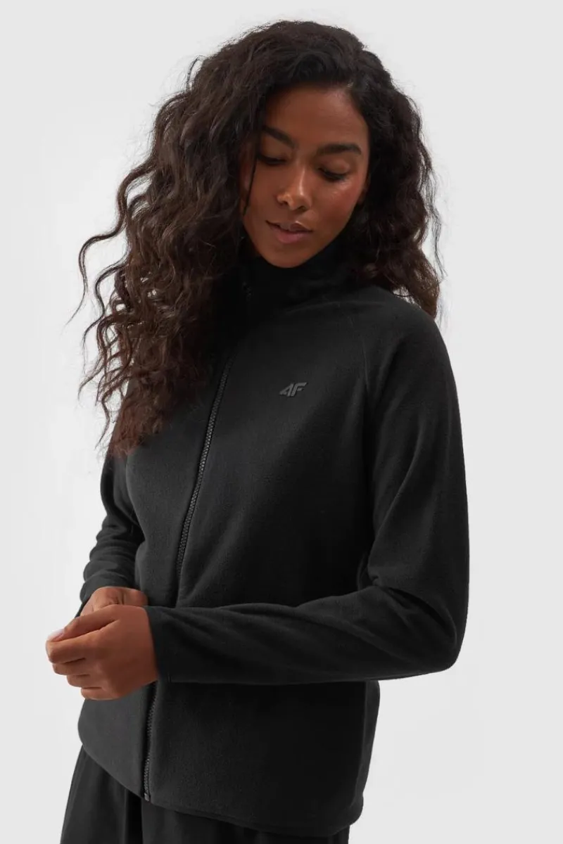 Polar Damski Regular Ze Stójką WMM00TFLEF294-20S Czarny Damskie Bluzy Damskie|Odzież 4F