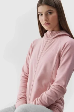 Bluzy Damskie|Odzież 4F></noscript>4F Polar Damski Z Kapturem AW23TFLEF147-65S Różowy