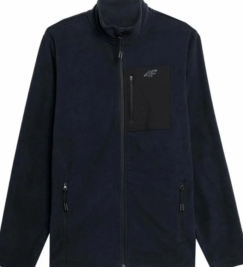 Hot 4F Polar Męski Ze Stójką Regular AW23TFLEM122-30S Granatowy