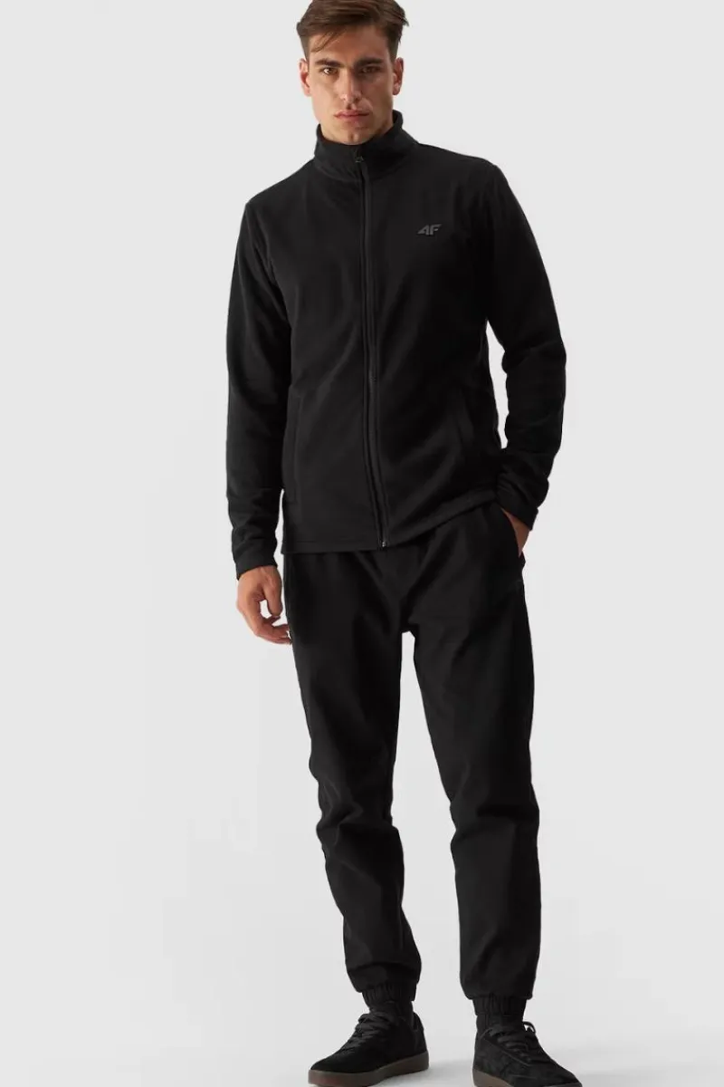 Sale Polar Męski Regular Ze Stójką WMM00TFLEM289-20S Czarne Męskie Bluzy Męskie|Odzież 4F