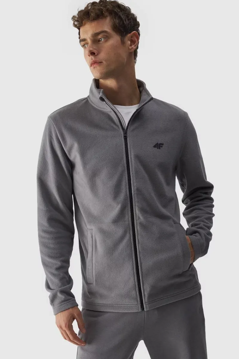 Clearance 4F Polar Męski Regular Ze Stójką WMM00TFLEM289-25S Szary