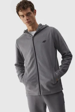 Best 4F Polar Męski Z Kapturem Regular WMM00TFLEM290-25S Szary