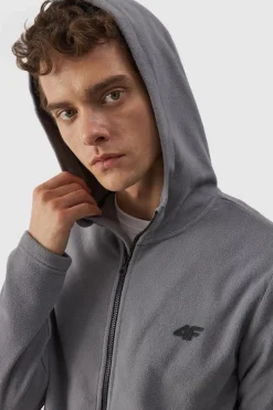 Best 4F Polar Męski Z Kapturem Regular WMM00TFLEM290-25S Szary