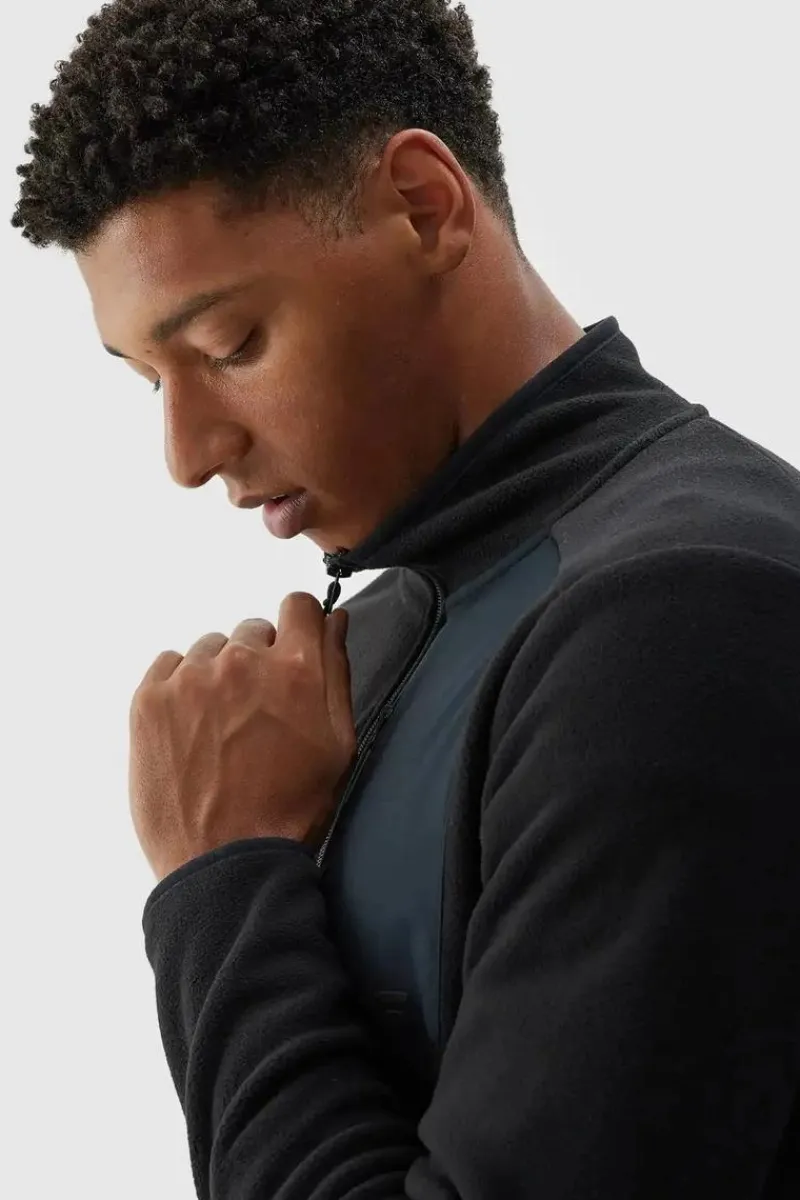 Hot 4F Polar Męski Ze Stójką Regular WAW24TFLEM250-20S Czarny