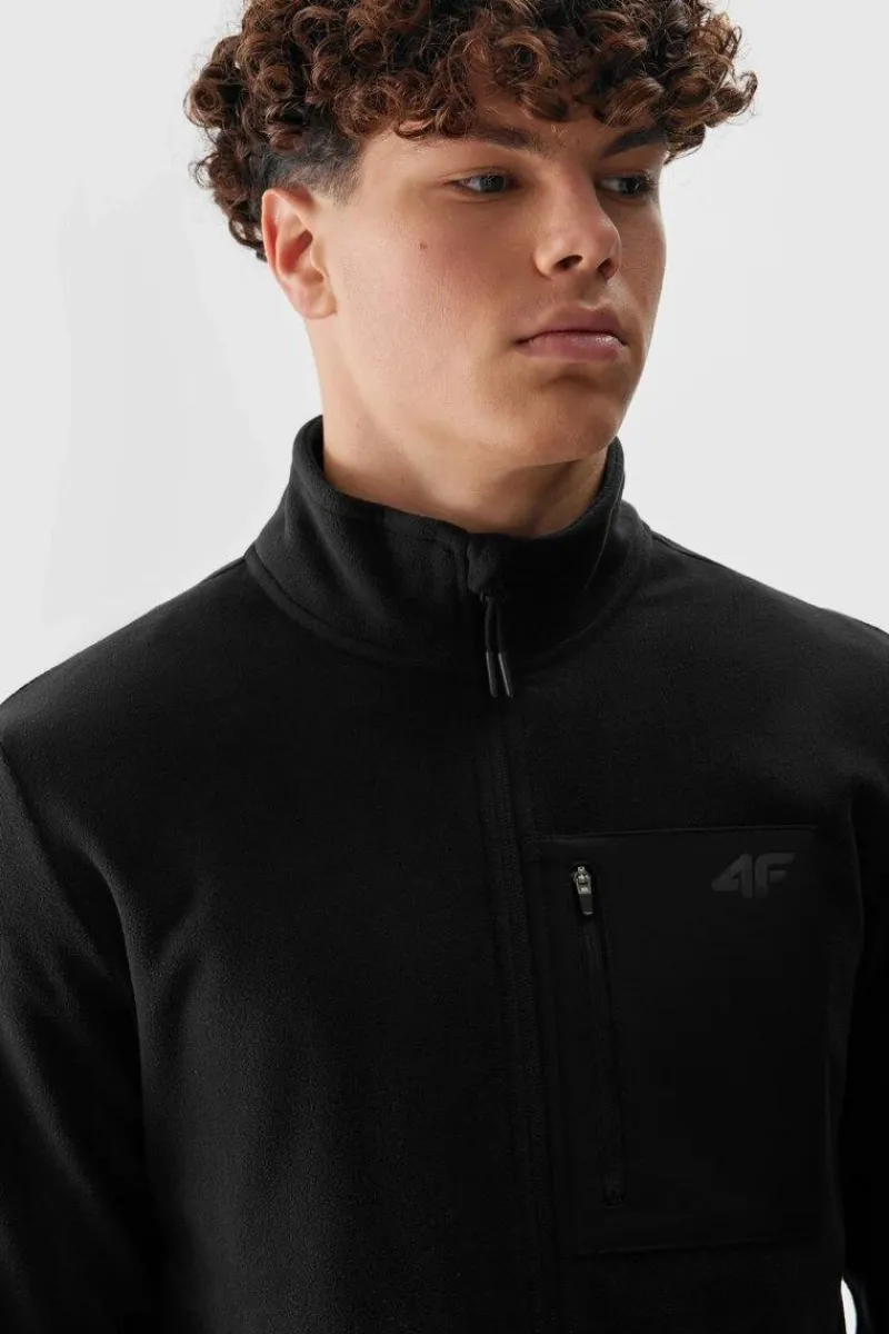 New 4F Polar Ze Stójką Regular Męski AW23TFLEM123-20S Czarny