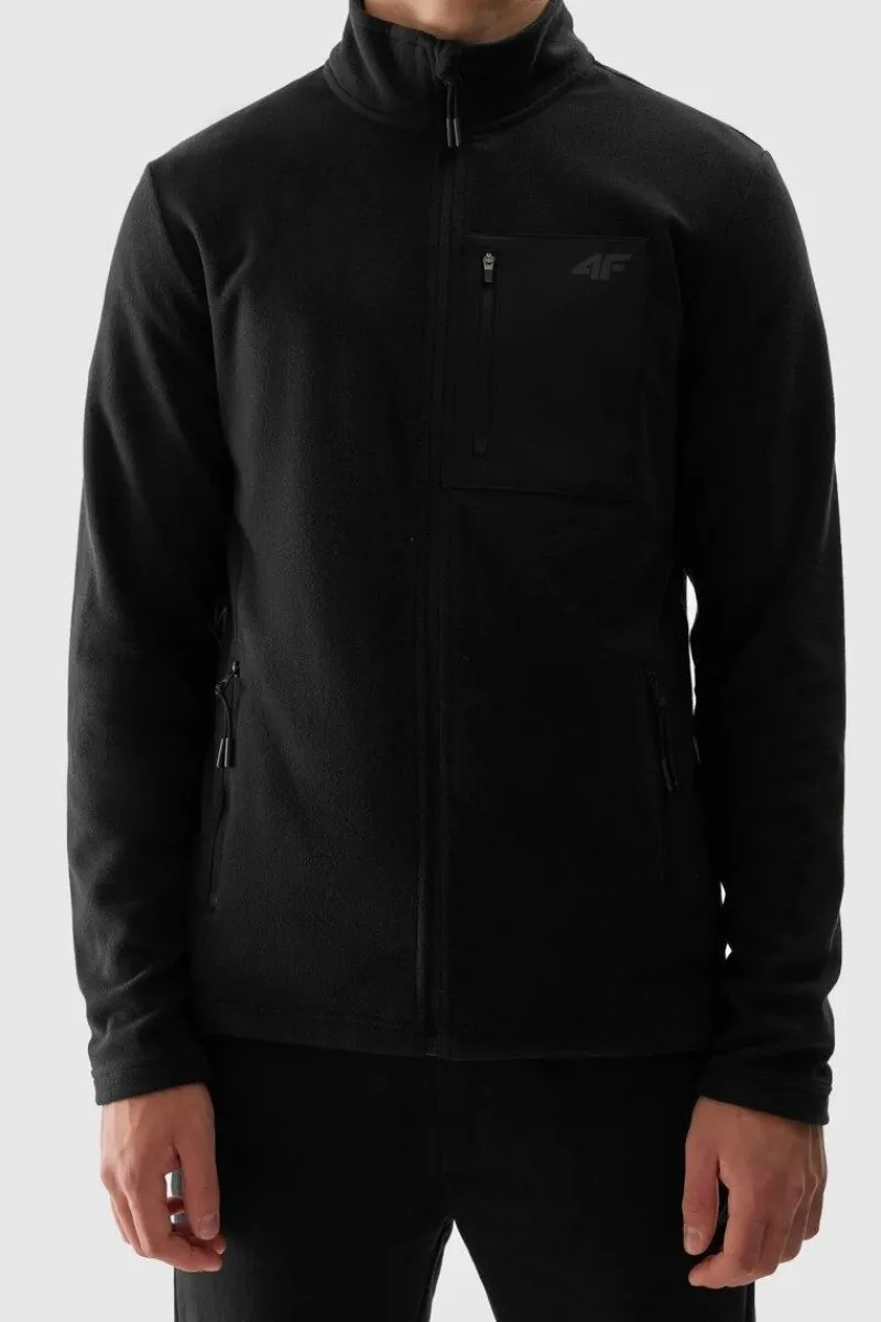 New 4F Polar Ze Stójką Regular Męski AW23TFLEM123-20S Czarny