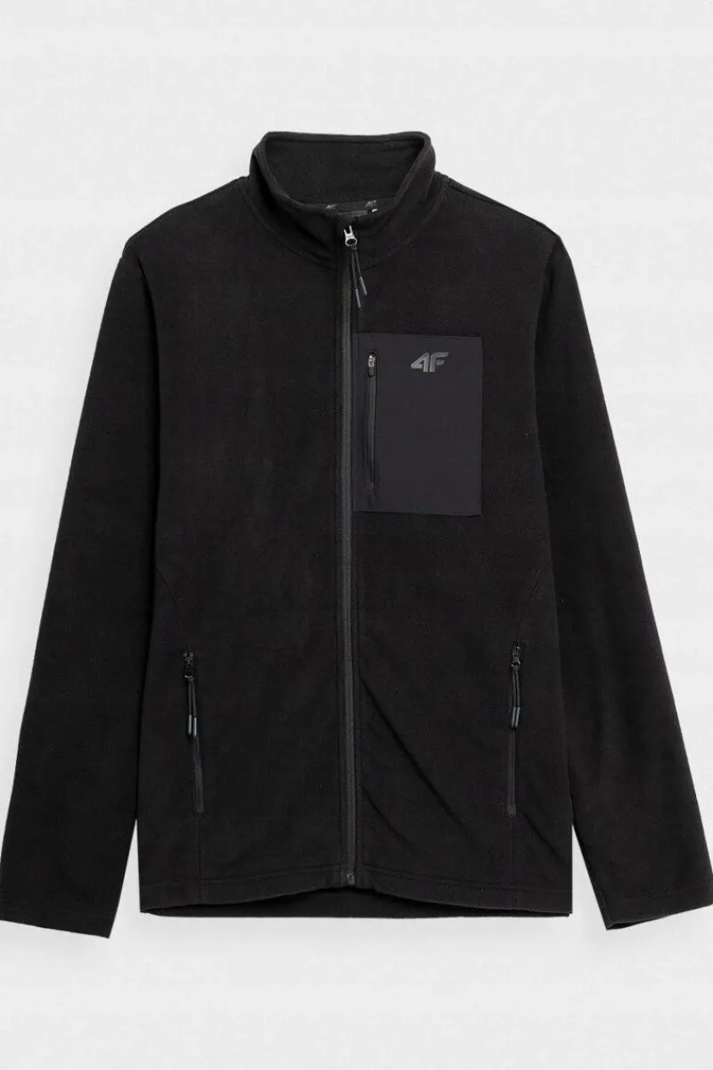 New 4F Polar Ze Stójką Regular Męski AW23TFLEM123-20S Czarny