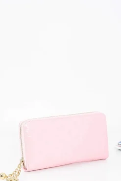 Sale Boto Portfel Damski Duży Lakierowany Różowy Do Ręki