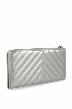 Best Monnari Portfel Damski PUR0010-022 Pikowany Srebrny