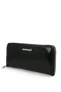 Portfele>Monnari Portfel Damski PUR0100-020 Lakierowany Czarny