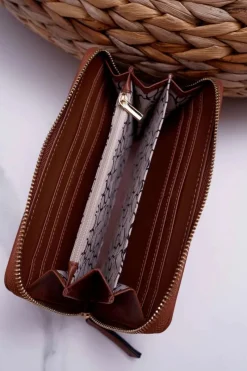 Sale Portfel Damski W Panterkę Brązowy NPUR-H0020-C017 Portfele