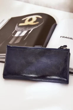 Best Portfel Damski Z Eko Skóry Granatowy Irinda Portfele