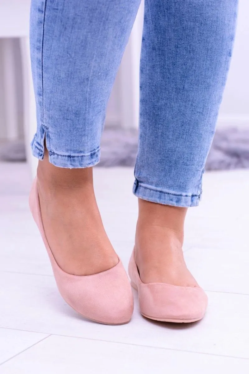 Discount Różowe Damskie Balerinki Zamsz Bueno Damskie Baleriny Klasyczne