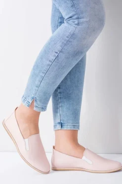 Baleriny Skórzane|Baleriny Klasyczne>Boto Różowe Pastelowe Baleriny Damskie Skóra Fresca