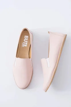 Baleriny Skórzane|Baleriny Klasyczne></noscript>Boto Różowe Pastelowe Baleriny Damskie Skóra Fresca