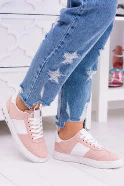 Trampki Damskie Niskie>Boto Różowe Trampki Tenisówki Bati