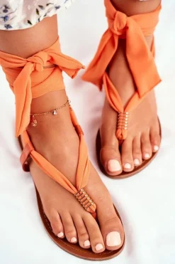 Sandały Płaskie><noscript><img width=