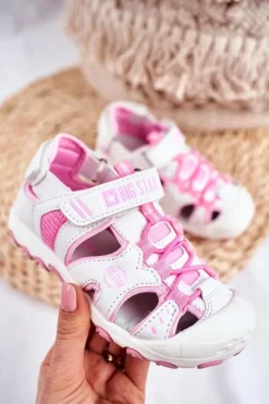 Outlet Big Star Shoes Sandałki Dziecięce Big Star Na Rzepy Białe FF374207