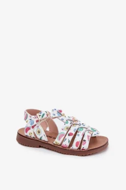 Dziewczęce>Boto Sandałki Dziecięce Dziewczęce Z Eko Skóry Owoce Multikolor Mariana Wielokolorowy