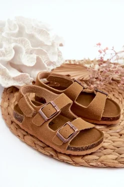 Sale Sandałki Dziecięce Na Korkowej Platformie Zapinane Na Rzep Camel Rorria Dzieci Dziewczęce