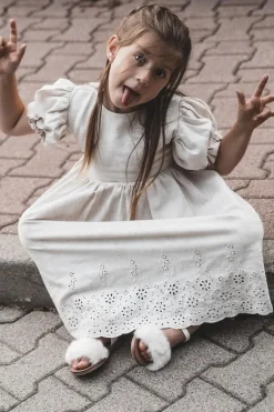 Boto Sandałki Dziecięce Na Rzep Z Futerkiem Białe Rosavere Biały