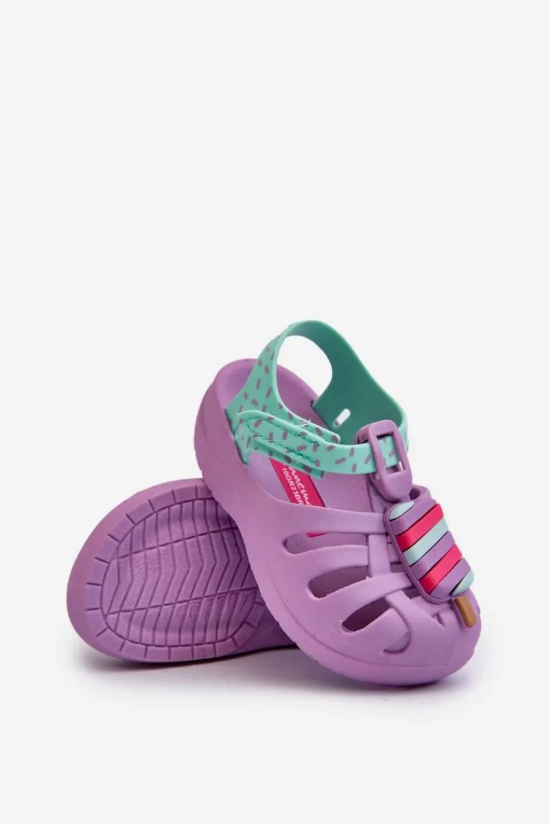 Outlet Sandałki Dziecięce Na Rzep 83486 Summer XIII Baby Fioletowe Dzieci Dziewczęce
