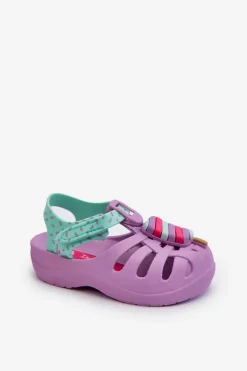 Outlet Sandałki Dziecięce Na Rzep 83486 Summer XIII Baby Fioletowe Dzieci Dziewczęce