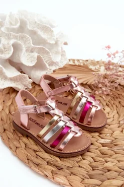 Dziewczęce>Boto Sandałki Gladiatorki Dziecięce Zapinane Na Rzep Multikolor Radovia Wielokolorowy